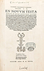 Erasmus, Novum Testamentum, Basle, 1527 (Thomas Cranmer's copy)